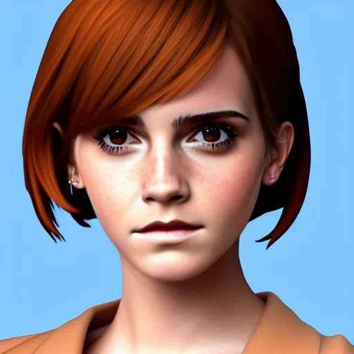 Image similar to 3 d photo of emma watson cosplaying as an anime catgirl, bokeh, shader, anime art style, highly detailed, cel - shaded, colorful, animated, trending