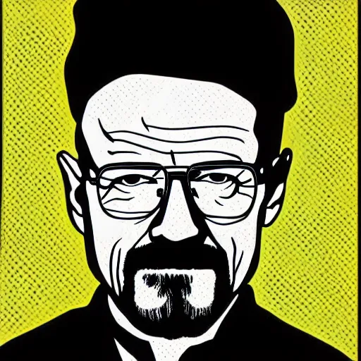 Prompt: walter white pop art