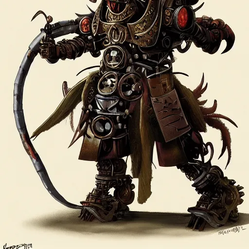 Image similar to portrait of a rampaging ashigaru steampunk - inspired mecha boar, fantasy dungeons and dragons magic the gathering art, of bamboo, laquer and steel by brian froud and greg rutkowski