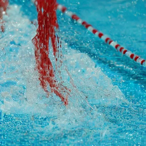 Image similar to uhd photo of olympic swimming in spaghetti instead of water, uhd hyperdetailed photography