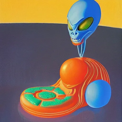 Image similar to alien by wayne thiebaud