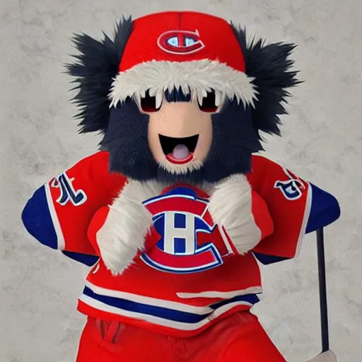 Image similar to anime Portrait of Youppi the Habs Montreal Canadiens Mascot as a very cute powerful and friendly pokemon, highly detailed anime, high evolution, 1990s, legendary, smooth, sharp focus, dynamic lighting, intricate, trending on ArtStation, illustration pokemon, art by WLOP