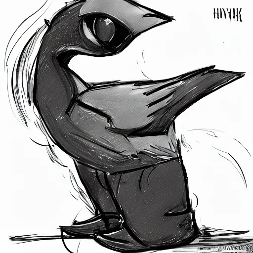 Image similar to cyberpunk duck sketch