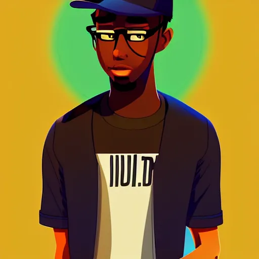 Image similar to 2 d character design, male rapper, vector art, digital art, portrait, 4 k, 8 k, sharp focus, smooth, illustration, concept art, music artist