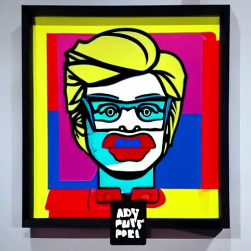Image similar to andy warhol lego, activity play centre, plastic, toy, butcher billy style