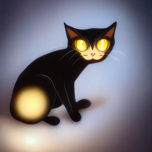 Prompt: salem black cat, beautiful lighting, anime style, sharp focus, creative