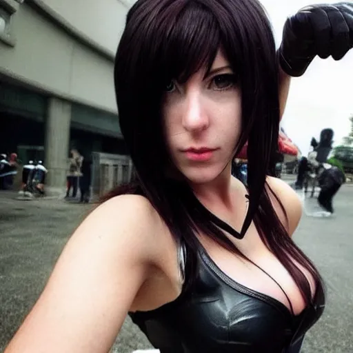 Image similar to cosplay of tifa lockhart, trending on artstartion and instagram