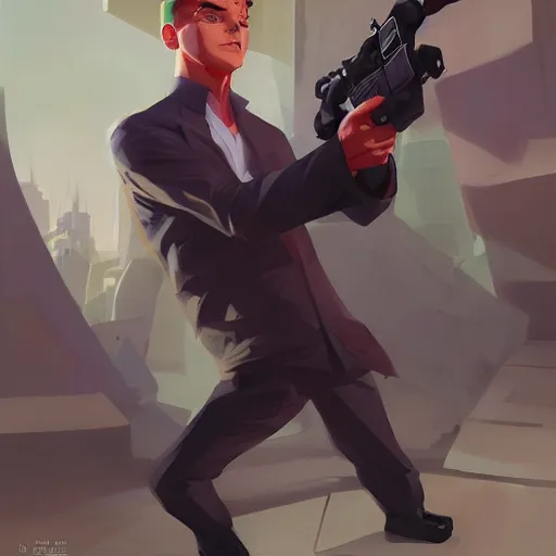 Image similar to hero world agent 0 0 7, behance hd by jesper ejsing, by rhads, makoto shinkai and lois van baarle, ilya kuvshinov, rossdraws global illumination