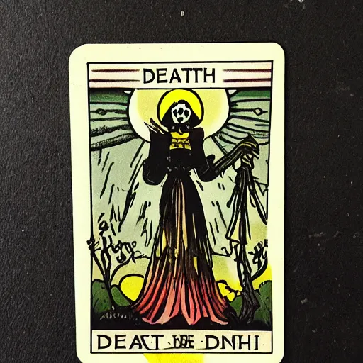 Image similar to death tarot vintage card