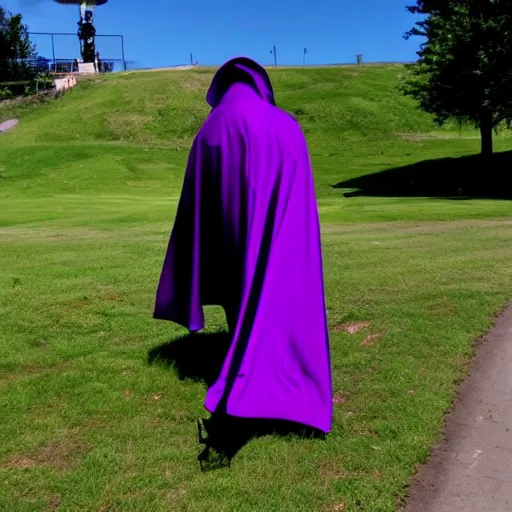 Prompt: grim reaper, purple cloak