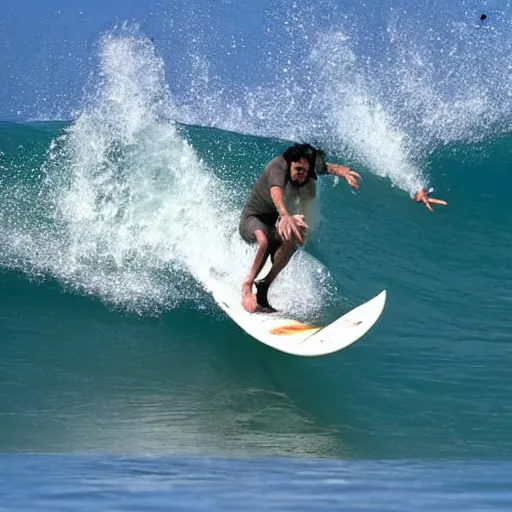 Image similar to 'keanu reeves surfing'
