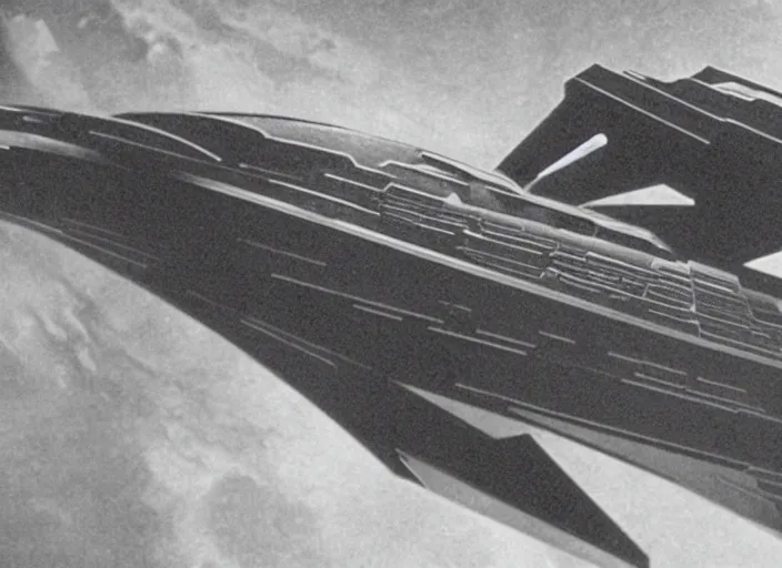 Prompt: spaceship from a 1930s science fiction film