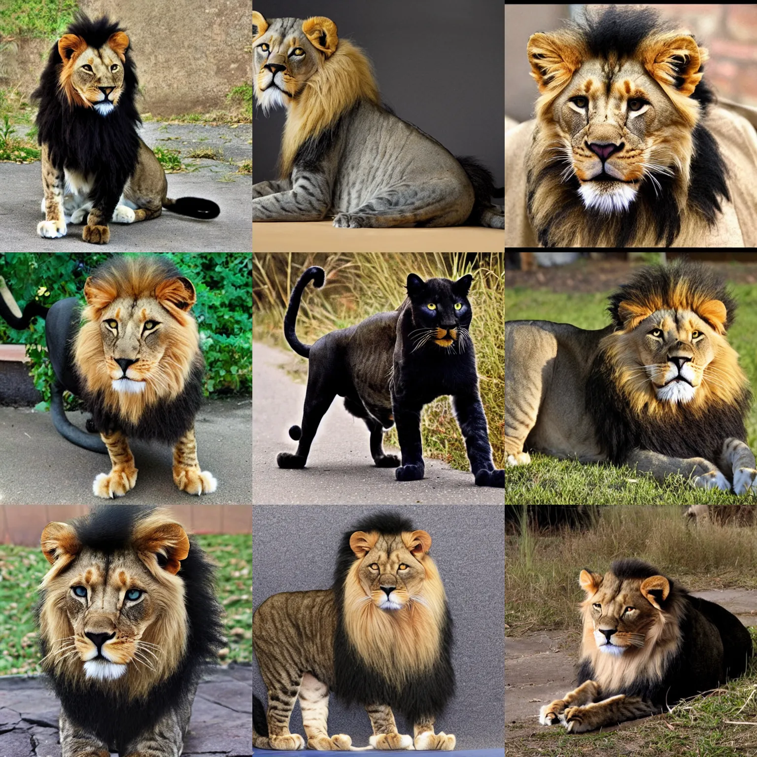 Prompt: lion cat panther hybrid