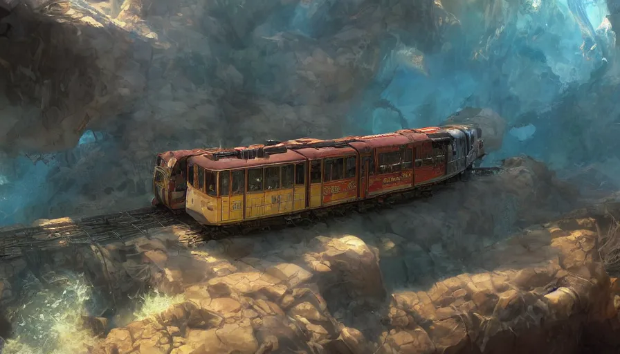 Prompt: craig mullins and ghibli digital illustration of a dragon train in deep ocean unreal engine, hyper realism, realistic shading, cinematic composition, realistic render, octane render, detailed textures, photorealistic, wide shot