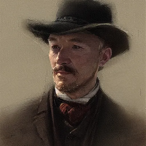 Image similar to “Portrait of Thomas Hardy by Greg Rutkowski, young, attractive, highly detailed portrait, scifi, digital painting, artstation, concept art, smooth, sharp foccus ilustration, Artstation HQ”