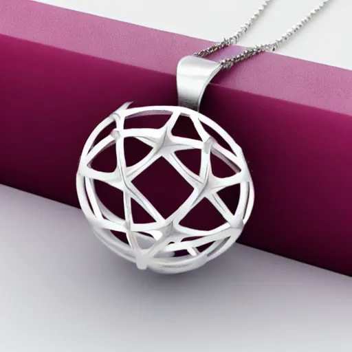 Image similar to a silver constellation necklace pendant, 3 d rendering