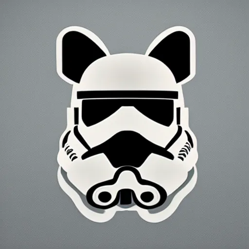 Prompt: individual furry stormtrooper silk screen portrait beeple style