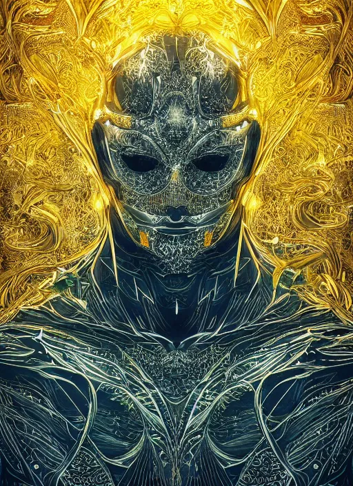 Image similar to glowing silver and golden elements, full close-up portrait, vector crow from unsplash, book cover, green forest, white moon, establishing shot, extremly high detail, photo-realistic, cinematic lighting, pen and ink, intricate line drawings, by Yoshitaka Amano, Ruan Jia, Kentaro Miura, Artgerm, post processed, concept art, artstation, matte painting, style by eddie mendoza, raphael lacoste, alex ross