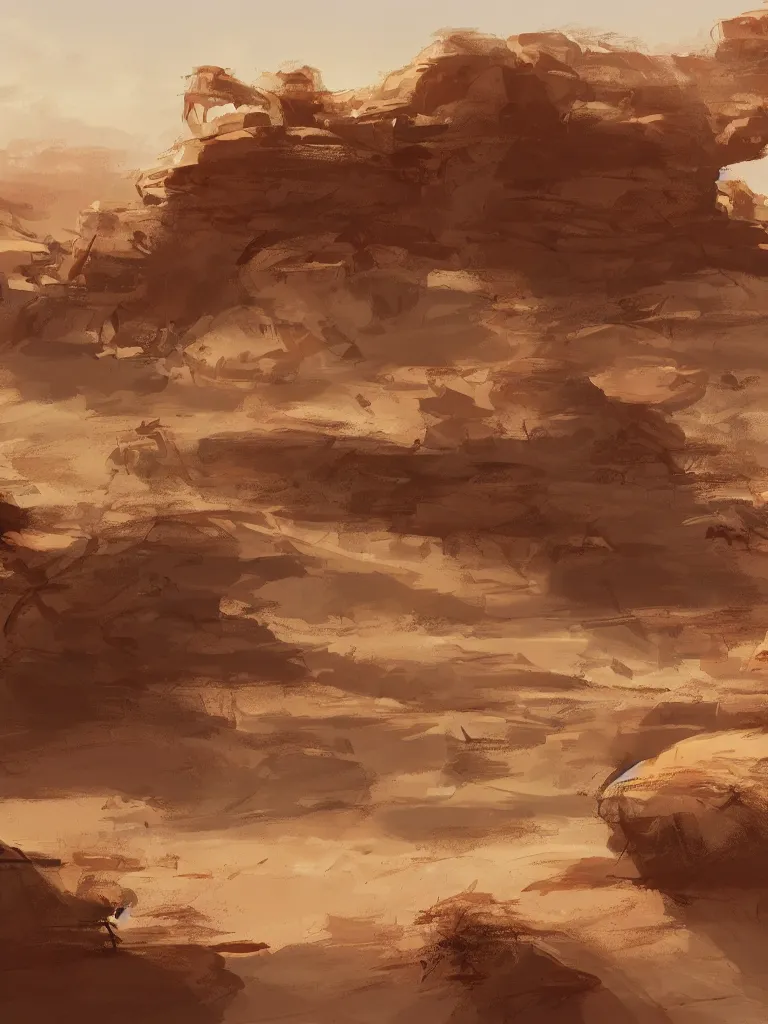 Image similar to desert by disney concept artists, blunt borders, rule of thirds