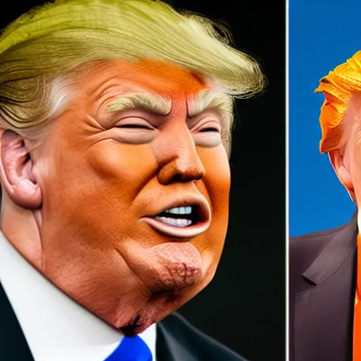 Prompt: donald trump as an actual cheeto, high - res, close - up, varying angles,