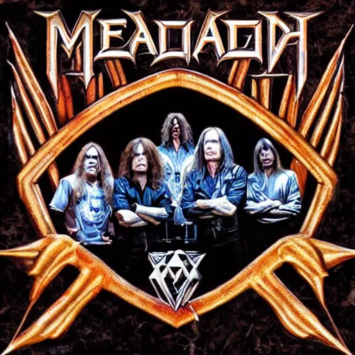 Image similar to megadeth, album cover, band name,