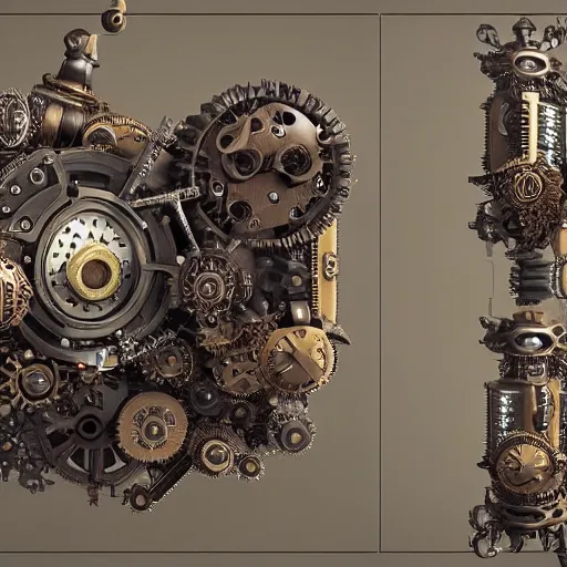 Prompt: digital art of a steampunk hawk, full of gears. Artstation contest winner, unreal engine 5, rendered with octane ray tracing