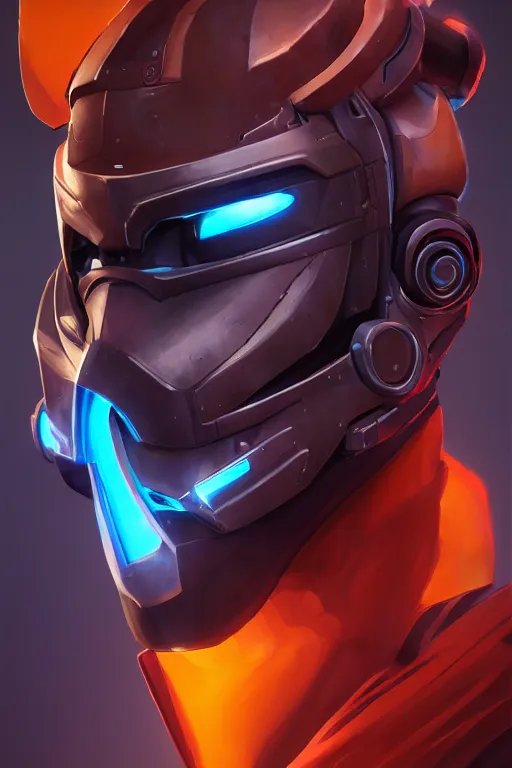 Image similar to epic mask helmet robot ninja portrait stylized as fornite style game design fanart by concept artist gervasio canda, behance hd by jesper ejsing, by rhads, makoto shinkai and lois van baarle, ilya kuvshinov, rossdraws global illumination radiating a glowing aura global illumination ray tracing hdr render in unreal engine 5