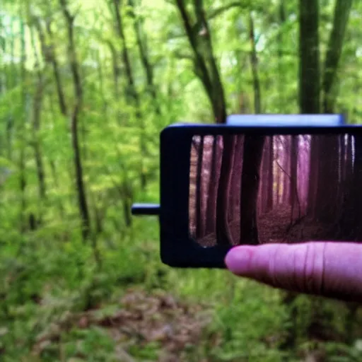 Prompt: dool on the woods, found footage, analog, 8 mm