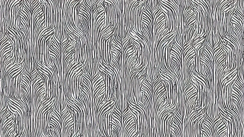 Image similar to ink drawing selfish textured tambour pattern, symmetrical