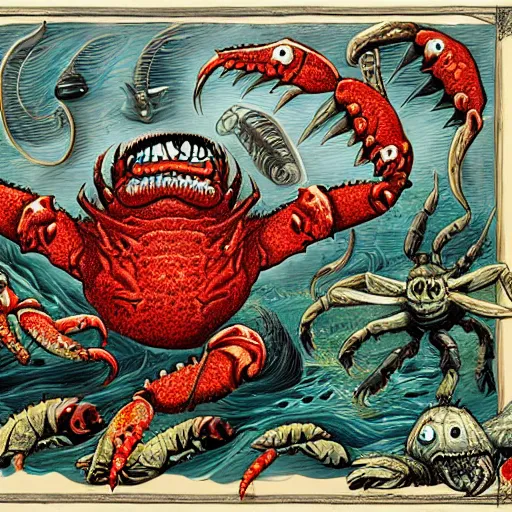 Image similar to monster from the ocean floor, the beast with a million eyes, not of this earth, attack of the crab monsters, night of the blood beast, attack of the giant leeches, creature from the haunted sea
