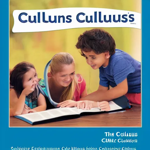 Prompt: The cover of a calculus textbook made for small children