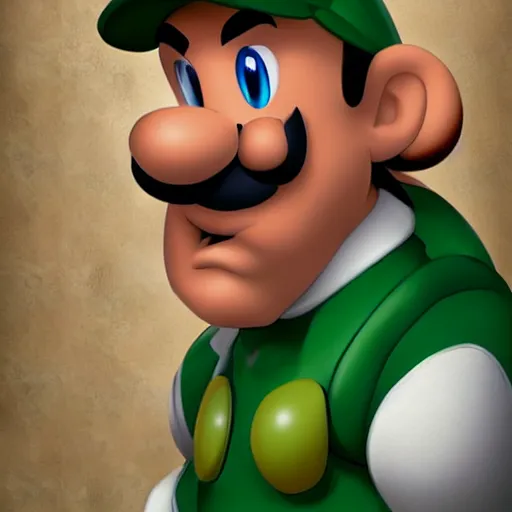 Prompt: An Italian plumber named Luigi, green hat, portrait, artgerm JSC, J. Scott Campbell,