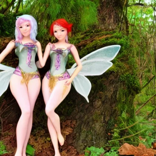 Prompt: lesbian fairies