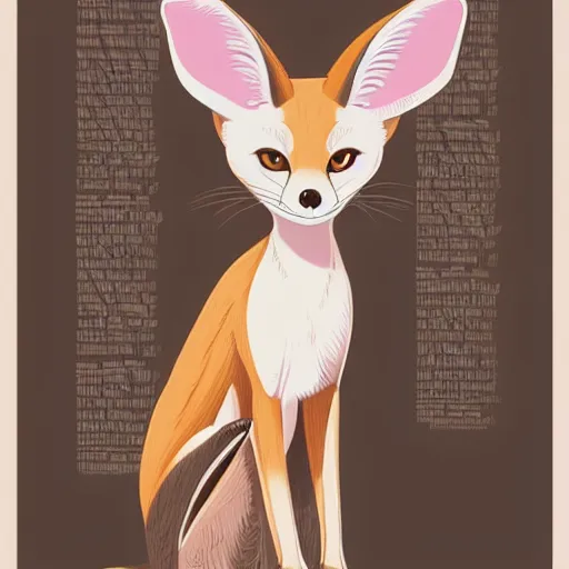 Image similar to fennec fox, clean cel shaded vector art. shutterstock. behance hd by lois van baarle, artgerm, helen huang, by makoto shinkai and ilya kuvshinov, rossdraws, illustration, foolish