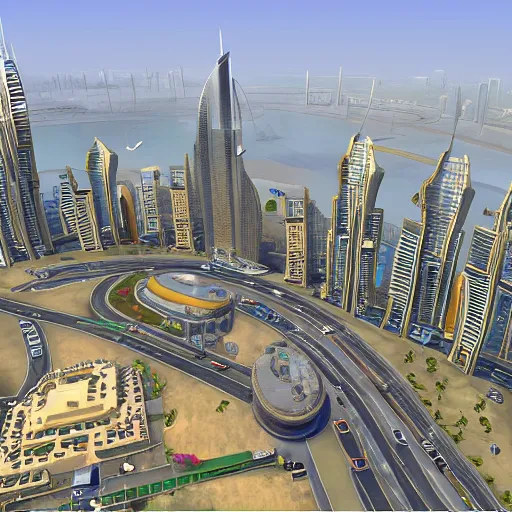 Image similar to gta : dubai, by jama jurabaev