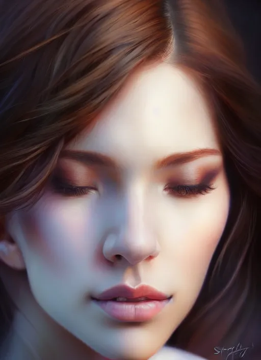 Image similar to photo of a gorgeous young woman in the style of stefan kostic, realistic, sharp focus, 8k high definition, insanely detailed, intricate, elegant, art by stanley lau and artgerm