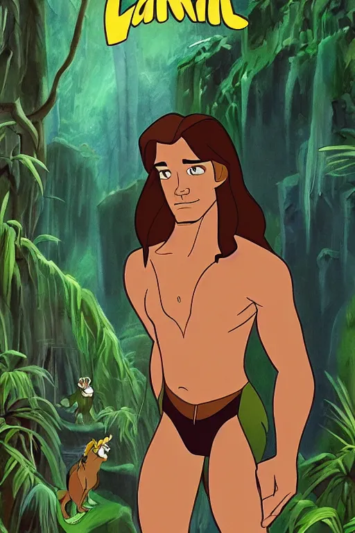 Image similar to disney's tarzan, solo portrait, 🖌🎞