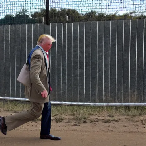 Image similar to donald trump crossing the mexican border