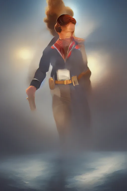 Image similar to Agent carter illustration concept art in the style of Ivan Aivazovsky