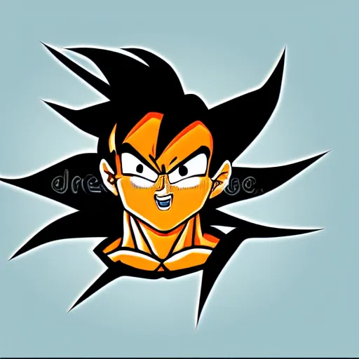 Prompt: goku logo , vector illustration