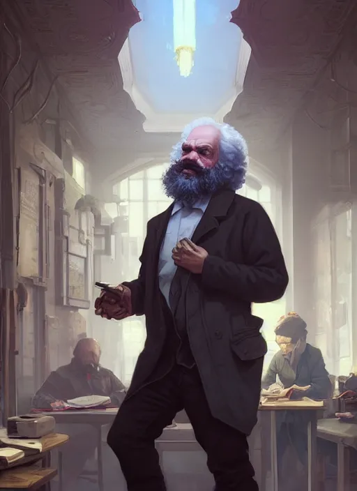 Prompt: highly detailed portrait karl marx getting vaccinated in gta v, stephen bliss, unreal engine, fantasy art by greg rutkowski, loish, rhads, ferdinand knab, makoto shinkai and lois van baarle, ilya kuvshinov, rossdraws, tom bagshaw, global illumination, radiant light, detailed and intricate environment