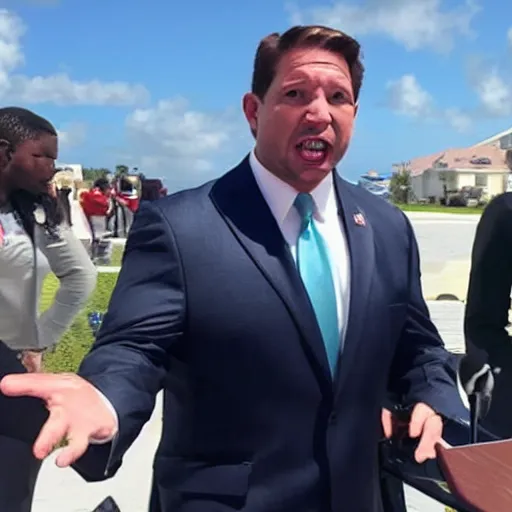 Image similar to Ron DeSantis as Gigachad