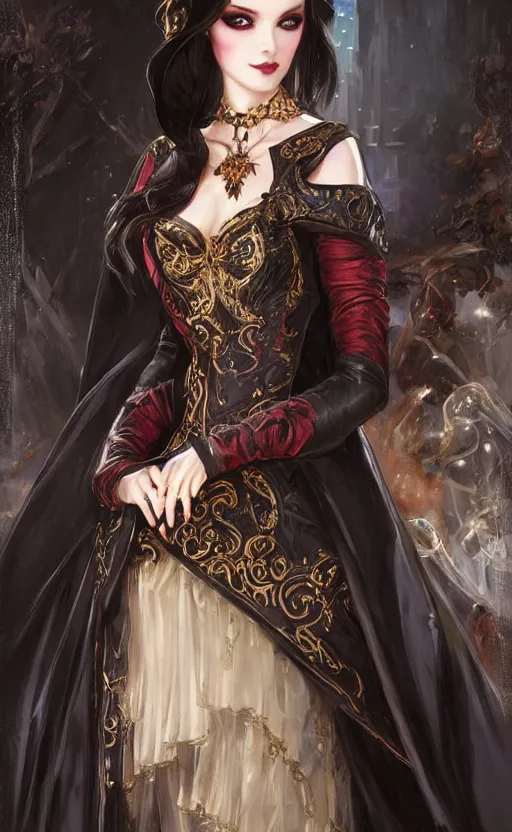 Image similar to Alchemy Imperial Princess knight gothic girl. By Konstantin Razumov, highly detailded