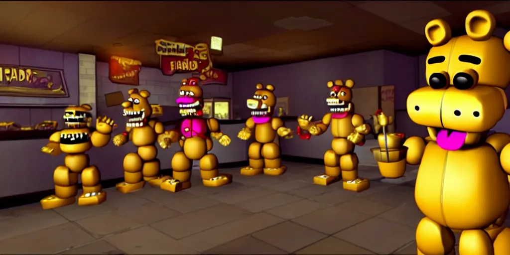 Image similar to 2 0 1 5 fnaf five nights at freddy's fast food restaurant, gameplay screenshot