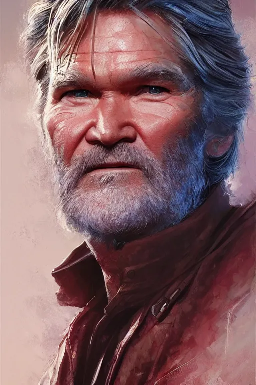 Prompt: kurt russell in the style of valorant, oil painting, portrait, intricate complexity, rule of thirds, face by artgerm, character concept, dramatic lighting, complementary colors, craig mullins