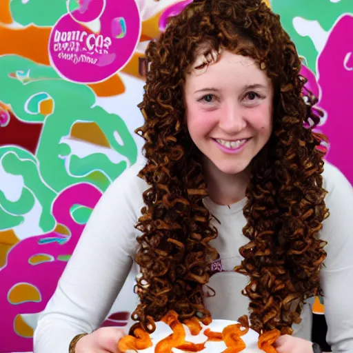 Prompt: alexara burnell as curly fries