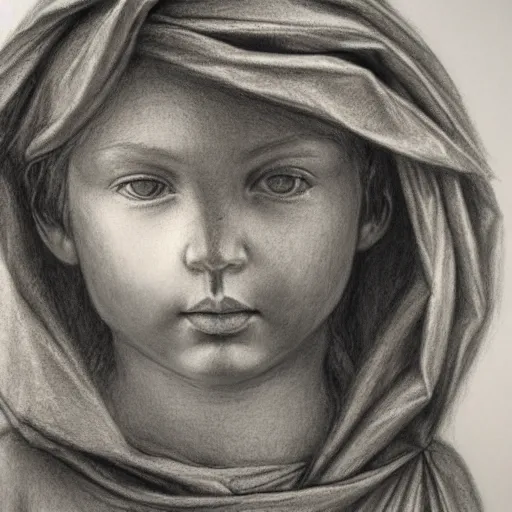 Image similar to a detailed charcoal and graphite drawing of an angel by claude weißbuch, detailed