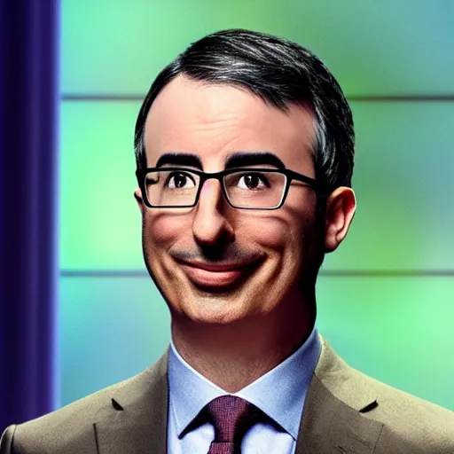 Image similar to a photo of an olive with john oliver's face