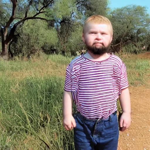 bearded white boy