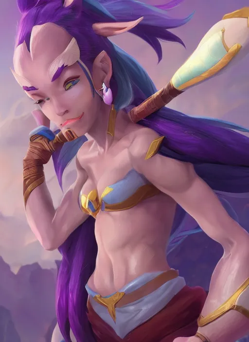 Image similar to athletic soraka, from league of legends, healing his teammates, with abs, au naturel, hyper detailed, digital art, trending in artstation, cinematic lighting, studio quality, smooth render, unreal engine 5 rendered, octane rendered, art style by klimt and nixeu and ian sprigger and wlop and krenz cushart